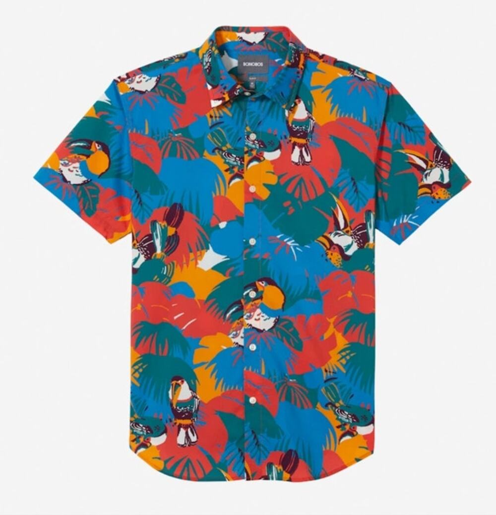 Bonobos Slim FitToucan Tropics Coral Fan Mens M